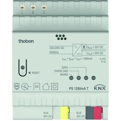Theben PS 1280 mA T KNX Alimentation - Power Supply - Publicité Theben PS 1280 mA T KNX Alimentation - Power Supply - Publicité