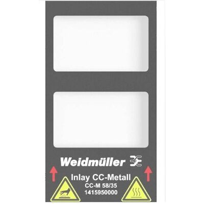 Weidmüller - INLAY CC-M 58/35 - Composant électrique - Publicité Weidmüller - INLAY CC-M 58/35 - Composant électrique - Publicité