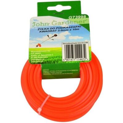 GEKO, Machine de jardinage : accessoires, Fil de coupe, 3,0 mm, 10 m, profil carré, nylon (Herbicide, Tondeuse à gazon) - Publicité GEKO, Machine de jardinage : accessoires, Fil de coupe, 3,0 mm, 10 m, profil carré, nylon (Herbicide, Tondeuse à gazon) - Publicité