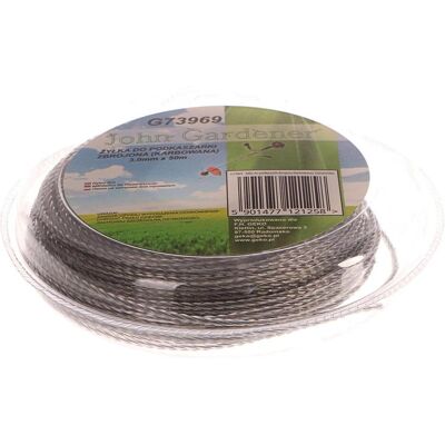 GEKO, Machine de jardinage : accessoires, Fil de tondeuse renforcé, 3,0 mm, 50 m, profil ondulé, nylon (Herbicide, Tondeuse à gazon) - Publicité GEKO, Machine de jardinage : accessoires, Fil de tondeuse renforcé, 3,0 mm, 50 m, profil ondulé, nylon (Herbicide, Tondeuse à gazon) - Publicité