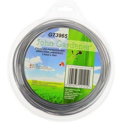 GEKO, Machine de jardinage : accessoires, Fil de coupe renforcé, 3,0 mm, 50 m, profil carré, nylon - Publicité GEKO, Machine de jardinage : accessoires, Fil de coupe renforcé, 3,0 mm, 50 m, profil carré, nylon - Publicité