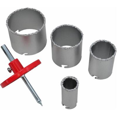 AWTOOLS Jeu de scies à trou en tungstène - Carrelage et céramique - 33-83mm - Publicité AWTOOLS Jeu de scies à trou en tungstène - Carrelage et céramique - 33-83mm - Publicité