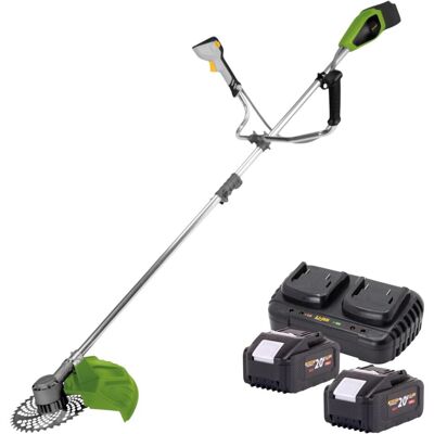 Procraft, Débroussailleuse, Débroussailleuse sans fil PTA-41-BB 40 V (2 × 20 V) 420 mm sans balais + 2 batteries 8,0 Ah + (Fils coupe-herbe, Lame de coupe en métal) - Publicité Procraft, Débroussailleuse, Débroussailleuse sans fil PTA-41-BB 40 V (2 × 20 V) 420 mm sans balais + 2 batteries 8,0 Ah + (Fils coupe-herbe, Lame de coupe en métal) - Publicité