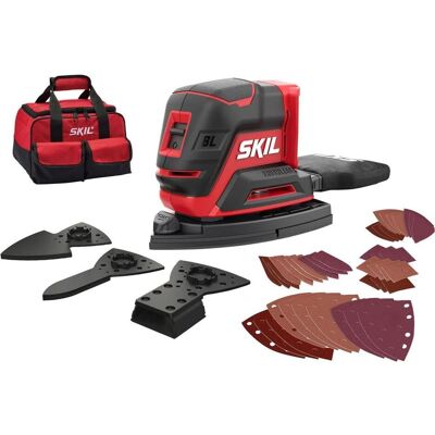Skil, Ponceuse + polisseuse, SR1E3720FB Multischleifer 20V Compact bürstenlos exkl. Akkus und Ladegerät in Tasche - Publicité Skil, Ponceuse + polisseuse, SR1E3720FB Multischleifer 20V Compact bürstenlos exkl. Akkus und Ladegerät in Tasche - Publicité