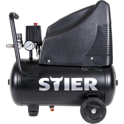 Stier, Compresseur, Compresseur LKT 200-24-8 sans huile (24 l, 8 bar) - Publicité Stier, Compresseur, Compresseur LKT 200-24-8 sans huile (24 l, 8 bar) - Publicité