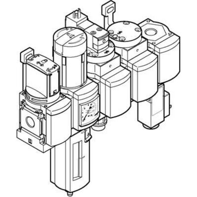 Festo, Outils pneumatiques : accessoires, MSB4-1/4:C3J2D1A1F3-WP 542299 Ensemble combiné d'appareils d'entretien, naturel - Publicité Festo, Outils pneumatiques : accessoires, MSB4-1/4:C3J2D1A1F3-WP 542299 Ensemble combiné d'appareils d'entretien, naturel - Publicité