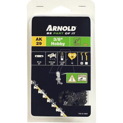 Arnold, Machine de jardinage : accessoires, Chaîne de tronçonneuse 3/8 "LP / 1,3 mm / 54 TG (Scie, Chaîne de tronçonneuse) - Publicité Arnold, Machine de jardinage : accessoires, Chaîne de tronçonneuse 3/8 "LP / 1,3 mm / 54 TG (Scie, Chaîne de tronçonneuse) - Publicité