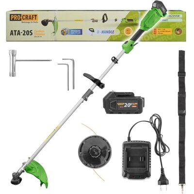 Procraft, Débroussailleuse, ATA-20S Akku Freischneider 20 V 420 mm Brushless + 1x Akku 4,0 Ah + Ladegerät (Fils coupe-herbe, Lame de coupe en métal) - Publicité Procraft, Débroussailleuse, ATA-20S Akku Freischneider 20 V 420 mm Brushless + 1x Akku 4,0 Ah + Ladegerät (Fils coupe-herbe, Lame de coupe en métal) - Publicité