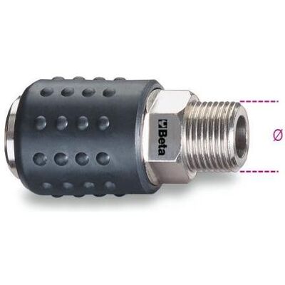 BETA, Outils pneumatiques : accessoires, 019170004 1917M 1/2-Universal-Schnellkupplungen 1/2" Ø GAS BSPT - Publicité BETA, Outils pneumatiques : accessoires, 019170004 1917M 1/2-Universal-Schnellkupplungen 1/2" Ø GAS BSPT - Publicité