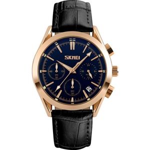 Skmei, Montre, 9127BK Herrenuhr + BOX, Noir, Cuivre, (Chronographe, Montre analogique, 40.50 mm) - Publicité Skmei, Montre, 9127BK Herrenuhr + BOX, Noir, Cuivre, (Chronographe, Montre analogique, 40.50 mm) - Publicité