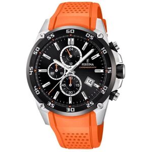 Festina, Montre, The Originals, Orange, (Chronographe, Horloge analogique, 47 mm) - Publicité Festina, Montre, The Originals, Orange, (Chronographe, Horloge analogique, 47 mm) - Publicité