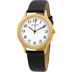 Sekonda, Montre, montre à quartz en bracelet cuir pour hommes, Noir, (Horloge analogique, 40 mm) - Publicité Sekonda, Montre, montre à quartz en bracelet cuir pour hommes, Noir, (Horloge analogique, 40 mm) - Publicité