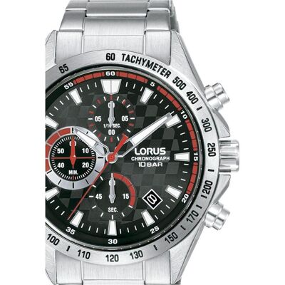 Lorus, Montre, RM309JX9, Noir, Argent, (Horloge analogique, 38 mm) - Publicité Lorus, Montre, RM309JX9, Noir, Argent, (Horloge analogique, 38 mm) - Publicité