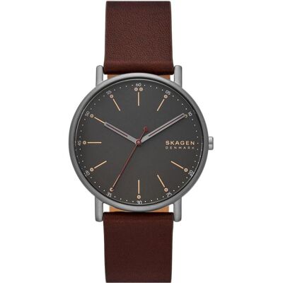Skagen, Montre, Signature, Gris, (Horloge analogique, 40 mm) - Publicité Skagen, Montre, Signature, Gris, (Horloge analogique, 40 mm) - Publicité