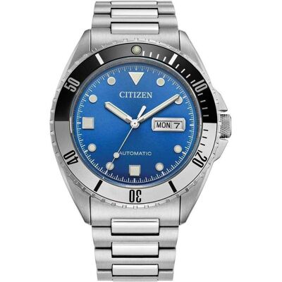 Citizen Montre, Orologio Automatico Sportivo in Acciaio Inossidabile Quadrante Blu, Argent, Bleu, (Horloge analogique, 42 mm) - Publicité Citizen Montre, Orologio Automatico Sportivo in Acciaio Inossidabile Quadrante Blu, Argent, Bleu, (Horloge analogique, 42 mm) - Publicité