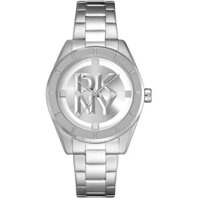 DKNY, Montre, Chambers Midi - DK1L016M0045, Argent, (Horloge analogique, 34 mm) - Publicité DKNY, Montre, Chambers Midi - DK1L016M0045, Argent, (Horloge analogique, 34 mm) - Publicité