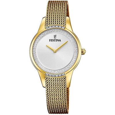 Festina, Montre, Mademoiselle, Or, (Horloge analogique, 30.20 mm) - Publicité Festina, Montre, Mademoiselle, Or, (Horloge analogique, 30.20 mm) - Publicité