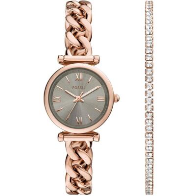 Fossil, Montre, Uhren-Set CARLIE, Rose, (Horloge analogique, 28 mm) - Publicité Fossil, Montre, Uhren-Set CARLIE, Rose, (Horloge analogique, 28 mm) - Publicité