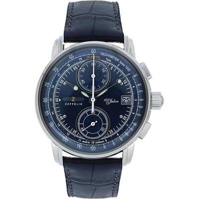 Zeppelin, Montre, 86703, Bleu, Argent, (Chronographe, Horloge analogique, 42 mm) - Publicité Zeppelin, Montre, 86703, Bleu, Argent, (Chronographe, Horloge analogique, 42 mm) - Publicité