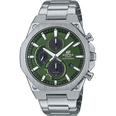 Casio Montre, EFS-S570D-3AUEF, Argent, Vert, (Chronographe, Horloge analogique, 44 mm) - Publicité Casio Montre, EFS-S570D-3AUEF, Argent, Vert, (Chronographe, Horloge analogique, 44 mm) - Publicité