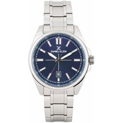 Daniel Klein, Montre, DK.6.14202-3, Bleu, Argent, (Horloge analogique, 40 mm) - Publicité Daniel Klein, Montre, DK.6.14202-3, Bleu, Argent, (Horloge analogique, 40 mm) - Publicité