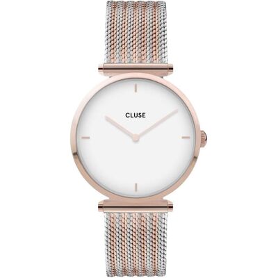 Cluse, Montre, Triomphe Mesh Rosé, Rose, (Horloge analogique, 33 mm) - Publicité Cluse, Montre, Triomphe Mesh Rosé, Rose, (Horloge analogique, 33 mm) - Publicité