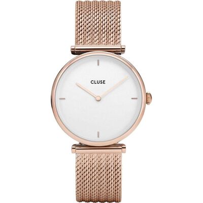 Cluse, Montre, Boîte cadeau Triomphe Mesh Rosé, Rose, (Horloge analogique, 33 mm) - Publicité Cluse, Montre, Boîte cadeau Triomphe Mesh Rosé, Rose, (Horloge analogique, 33 mm) - Publicité