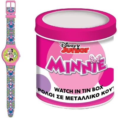 Minnie Mouse, Montre, Uhr Für Kleinkinder Minnie - Tin Box Ø 33 Mm, Multicolore, (33 mm) - Publicité Minnie Mouse, Montre, Uhr Für Kleinkinder Minnie - Tin Box Ø 33 Mm, Multicolore, (33 mm) - Publicité