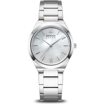 Bering, Montre, 19932-700 Damenuhr Solar 32mm 5ATM, Blanc, Argent, (Horloge analogique, 32 mm) - Publicité Bering, Montre, 19932-700 Damenuhr Solar 32mm 5ATM, Blanc, Argent, (Horloge analogique, 32 mm) - Publicité