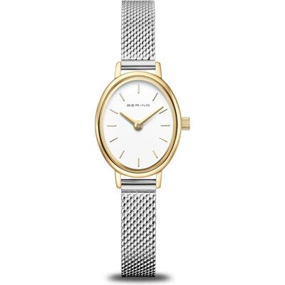 Bering, Montre, 11020-010, Or, Blanc, Argent, (Horloge analogique, 20 mm) - Publicité Bering, Montre, 11020-010, Or, Blanc, Argent, (Horloge analogique, 20 mm) - Publicité