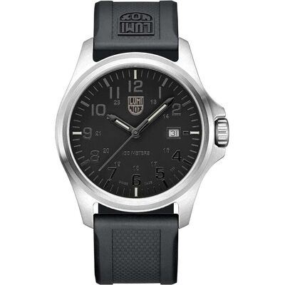 Luminox, Montre, X2.2502 Patagonia Steel Mens Watch 44mm 10ATM, Argent, Noir, (Horloge analogique, Swiss Made, 43 mm) - Publicité Luminox, Montre, X2.2502 Patagonia Steel Mens Watch 44mm 10ATM, Argent, Noir, (Horloge analogique, Swiss Made, 43 mm) - Publicité