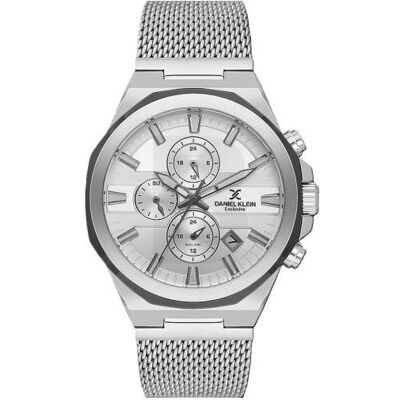 Daniel Klein, Montre, DK.1.14234-1, Argent, Noir, (Horloge analogique, 40 mm) - Publicité Daniel Klein, Montre, DK.1.14234-1, Argent, Noir, (Horloge analogique, 40 mm) - Publicité