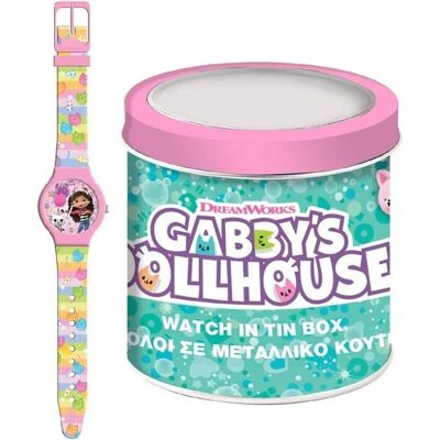 Diakakis, Montre, Uhr für Kleinkinder Gabby's Dollhouse 000574089 - TIN BOX Ø 33 mm, Transparent, (33 mm) - Publicité Diakakis, Montre, Uhr für Kleinkinder Gabby's Dollhouse 000574089 - TIN BOX Ø 33 mm, Transparent, (33 mm) - Publicité