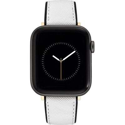 Nine West Cinturino in Finta Pelle Tessuto Saffiano (Polyuréthane), Sangles de montre, Blanc - Publicité Nine West Cinturino in Finta Pelle Tessuto Saffiano (Polyuréthane), Sangles de montre, Blanc - Publicité