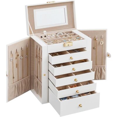 Songmics, Rangement pour montres + bijoux, Bella, Blanc - Publicité Songmics, Rangement pour montres + bijoux, Bella, Blanc - Publicité