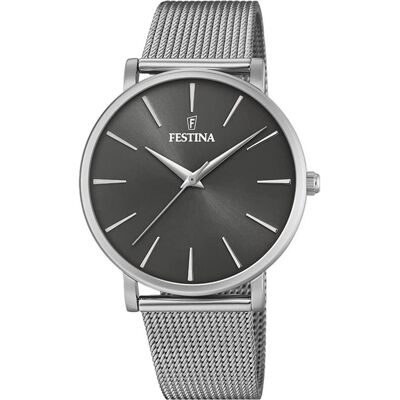 Festina, Montre, Montre Boyfriend f20475/4, Argent, (Horloge analogique, 38 mm) - Publicité Festina, Montre, Montre Boyfriend f20475/4, Argent, (Horloge analogique, 38 mm) - Publicité