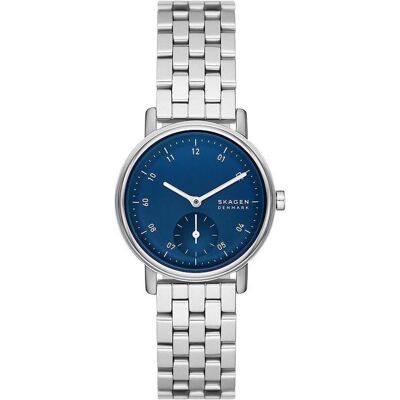 Skagen, Montre, Kuppel Lille, Bleu, Argent, (Horloge analogique, 32 mm) - Publicité Skagen, Montre, Kuppel Lille, Bleu, Argent, (Horloge analogique, 32 mm) - Publicité