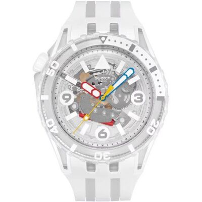 Swatch, Montre, Scubaqua Aurelia Aurita SSCU09K100, Bleu - Publicité Swatch, Montre, Scubaqua Aurelia Aurita SSCU09K100, Bleu - Publicité