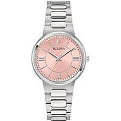 Bulova, Montre, 96L335, Pink, Argent, (Horloge analogique, 42 mm) - Publicité Bulova, Montre, 96L335, Pink, Argent, (Horloge analogique, 42 mm) - Publicité