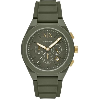 Giorgio Armani Exchange, Montre, SYNC Heren Horloge 44 mm - Groen, Vert, (Chronographe, 44 mm) - Publicité Giorgio Armani Exchange, Montre, SYNC Heren Horloge 44 mm - Groen, Vert, (Chronographe, 44 mm) - Publicité