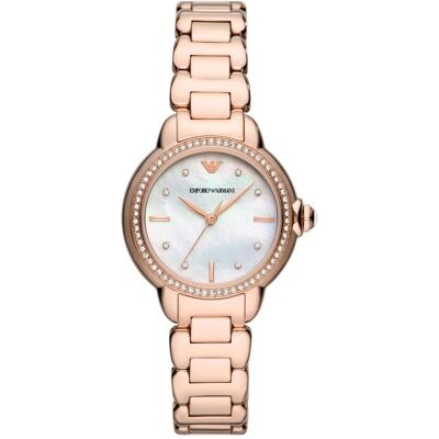 Giorgio Armani Emporio Armani, Montre, Mia, Or, (Horloge analogique, 32 mm) - Publicité Giorgio Armani Emporio Armani, Montre, Mia, Or, (Horloge analogique, 32 mm) - Publicité