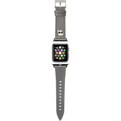 Bracelet Saffiano Argenté de Karl Lagerfeld - Apple Watch 38/40/41mm - Publicité Bracelet Saffiano Argenté de Karl Lagerfeld - Apple Watch 38/40/41mm - Publicité