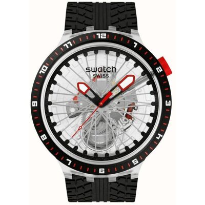 Swatch, Montre, Proteam Sam Pilgrim SB05K103 - Publicité Swatch, Montre, Proteam Sam Pilgrim SB05K103 - Publicité