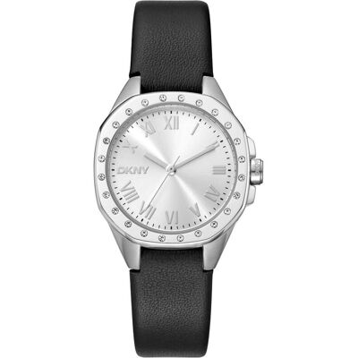 DKNY, Montre, DK1L013L0015 Brooklyn Mini Black, Noir, Argent, (Horloge analogique, 30 mm) - Publicité DKNY, Montre, DK1L013L0015 Brooklyn Mini Black, Noir, Argent, (Horloge analogique, 30 mm) - Publicité