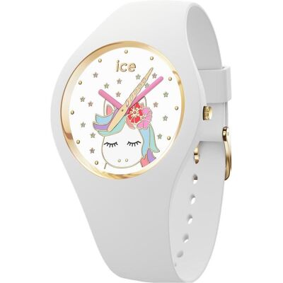 ICE Watch, Montre, Ice Fantasia Blanc Or, Blanc, (Horloge analogique, 34 mm) - Publicité ICE Watch, Montre, Ice Fantasia Blanc Or, Blanc, (Horloge analogique, 34 mm) - Publicité