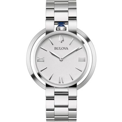 Bulova, Montre, 96L306 Montre femme Rubaiyat Diamond 40mm 3ATM, Argent, (Horloge analogique, 40 mm) - Publicité Bulova, Montre, 96L306 Montre femme Rubaiyat Diamond 40mm 3ATM, Argent, (Horloge analogique, 40 mm) - Publicité