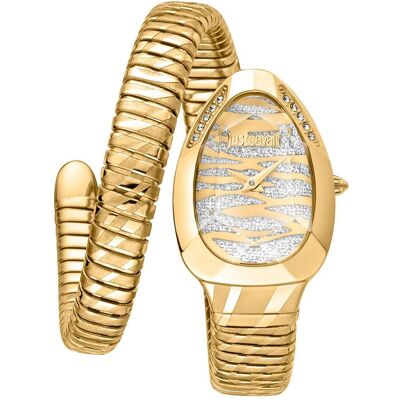 Just Cavalli, Montre, Signature Snake Glam Evo 8 Solo - JC1L225M0035, Or, (Horloge analogique, 22 mm) - Publicité Just Cavalli, Montre, Signature Snake Glam Evo 8 Solo - JC1L225M0035, Or, (Horloge analogique, 22 mm) - Publicité