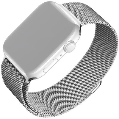 Bracelet en maille d’acier inoxydable FIXED pour Apple Watch - Argent - Publicité Bracelet en maille d’acier inoxydable FIXED pour Apple Watch - Argent - Publicité