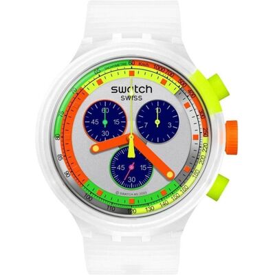 Swatch, Montre, SB02K100, Noir, (Horloge analogique) - Publicité Swatch, Montre, SB02K100, Noir, (Horloge analogique) - Publicité