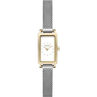 Skagen, Montre, Hagen Micro, Argent, Or, Blanc, (Horloge analogique, 30 mm) - Publicité Skagen, Montre, Hagen Micro, Argent, Or, Blanc, (Horloge analogique, 30 mm) - Publicité